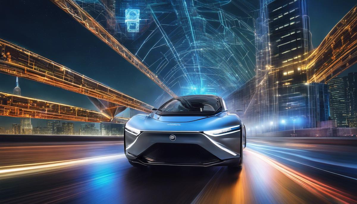 An image depicting the architectural framework of autonomous vehicles, showcasing the integration of quantum-safe cryptography within the systems.